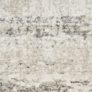 HomeRoots 8' Cream and Gray Abstract Area Rug - Durable, Non-Skid Design Perfect for High-Traffic Homes 8' X 10' 550586
