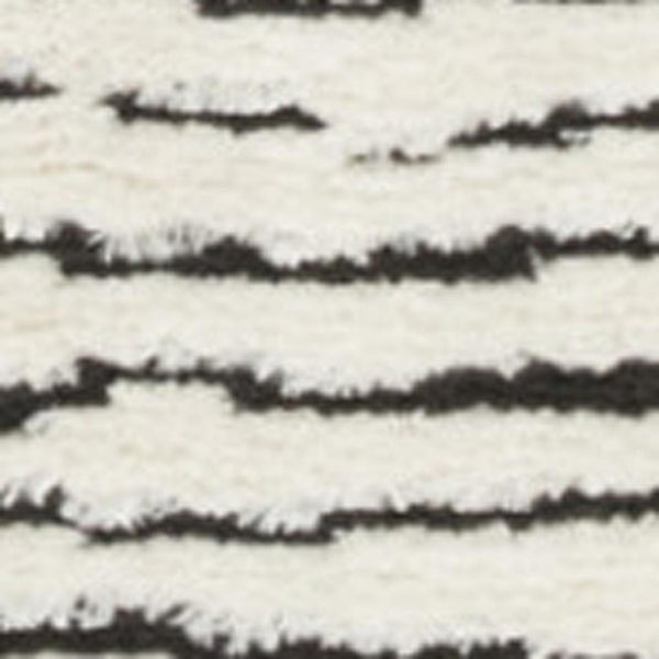 HomeRoots 5' Modern Ivory and Black Geometric Area Rug - Stylish, Durable Design for High-Traffic Spaces 5' X 7' 550590