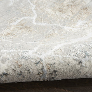 HomeRoots 8' X 10' Modern Abstract Area Rug in Ivory, Gray & Brown - Non-Skid, Stain-Resistant for Every Room! 550597