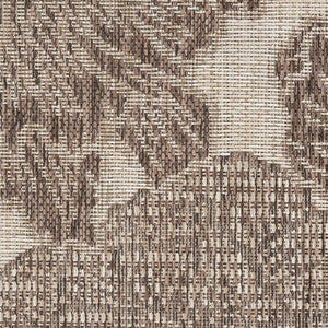 HomeRoots 5' Ivory Gray and Brown Abstract Area Rug – Soft, Non-Skid, Stain-Resistant Design for Modern Spaces 8' X 10' 550598