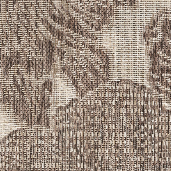 HomeRoots 5' Ivory Gray and Brown Abstract Area Rug – Soft, Non-Skid, Stain-Resistant Design for Modern Spaces 8' X 10' 550598