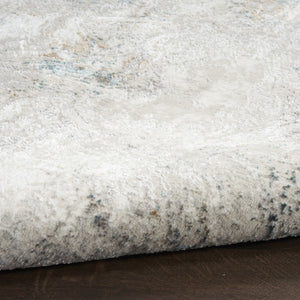 HomeRoots 5' Ivory Gray and Brown Abstract Area Rug – Soft, Non-Skid, Stain-Resistant Design for Modern Spaces 8' X 10' 550598
