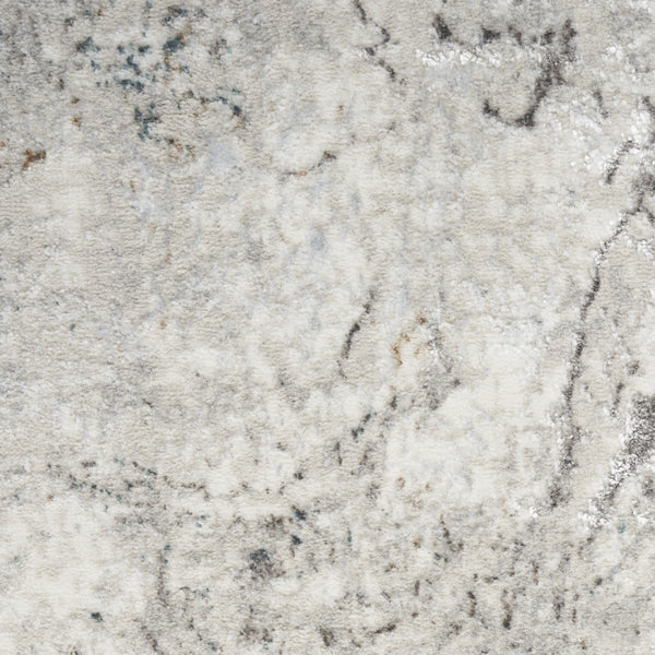 Homeroots 8' X 10' Ivory Gray And Brown Abstract Non Skid Area Rug  Polyester 550598