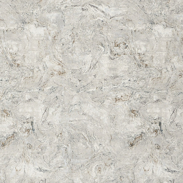 Homeroots 8' X 10' Ivory Gray And Brown Abstract Non Skid Area Rug  Polyester 550598