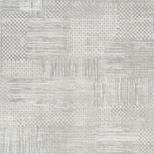 HomeRoots 5' Silver and Gray Abstract Area Rug - Modern Elegance, Non-Skid, Durable, Stain Resistant Design 8' X 10' 550603