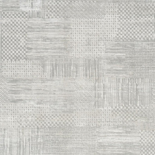 HomeRoots 5' Silver and Gray Abstract Area Rug - Modern Elegance, Non-Skid, Durable, Stain Resistant Design 8' X 10' 550603