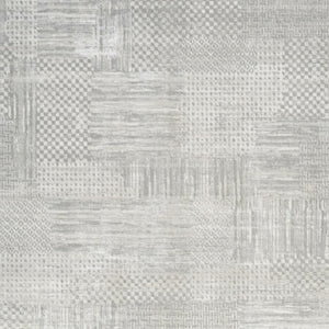 HomeRoots 5' Silver and Gray Abstract Area Rug - Modern Elegance, Non-Skid, Durable, Stain Resistant Design 8' X 10' 550603