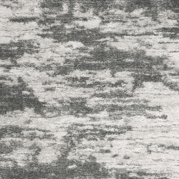 Homeroots 4' X 6' Charcoal And Ivory Abstract Shag Area Rug  Polyester 550613