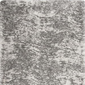 Homeroots 4' X 6' Charcoal And Ivory Abstract Shag Area Rug  Polyester 550614