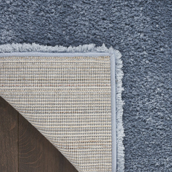 HomeRoots 4' Plush Blue Shag Area Rug - Luxurious Softness, Stain Resistant, Perfect for Homes with Kids & Pets 4' X 6' 550615