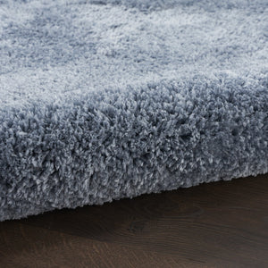 HomeRoots 4' Plush Blue Shag Area Rug - Luxurious Softness, Stain Resistant, Perfect for Homes with Kids & Pets 4' X 6' 550615