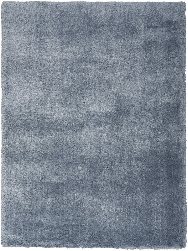 HomeRoots 4' Plush Blue Shag Area Rug - Luxurious Softness, Stain Resistant, Perfect for Homes with Kids & Pets 4' X 6' 550615
