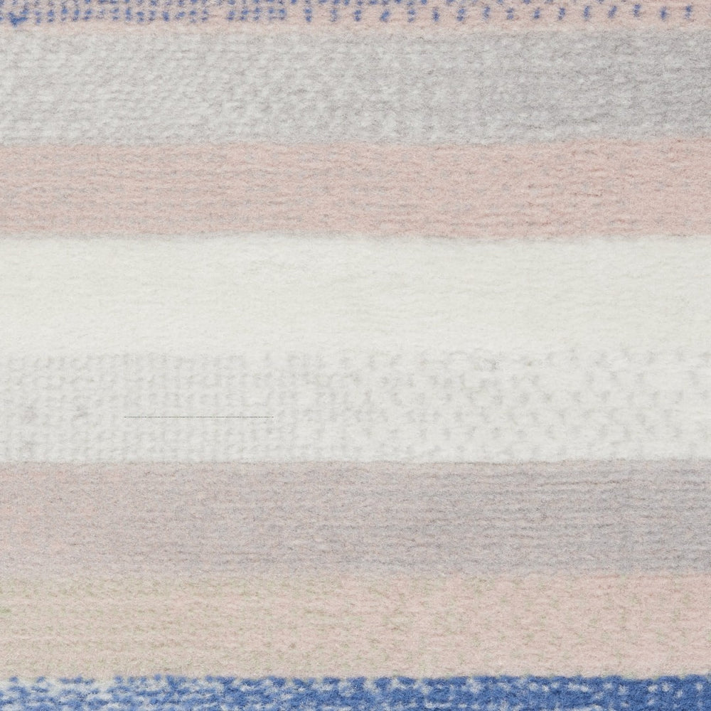 HomeRoots 7' Ivory and Blue Floral Distressed Area Rug - Timeless Charm for High-Traffic Spaces and Homes 7' X 10' 550616