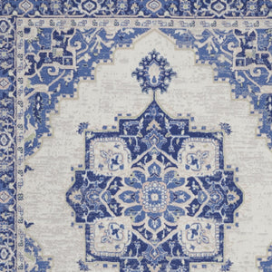 Homeroots 7' Elegant Floral Medallion Area Rug - Durable, Stain-resistant, Non-skid Design For Cozy Spaces 7' X 10' Polyester 550634