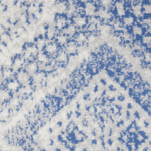 HomeRoots 7' Elegant Ivory and Blue Abstract Distressed Area Rug - Durable, Stain-Resistant, Stylish Design 7' X 10' 550635