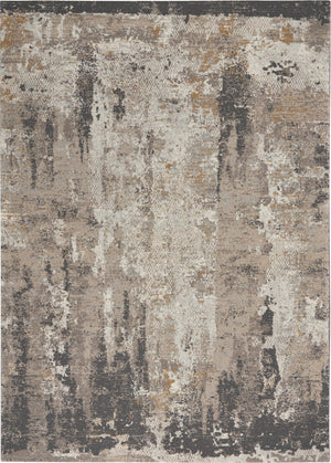 Homeroots 4' X 6' Cream Black And Gray Abstract Area Rug  Polypropylene,Polyester 550648