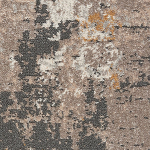 HomeRoots 4' Cream Black and Gray Abstract Area Rug – Modern, Durable Design for Cozy Spaces and Noise Reduction 4' X 6' 550648