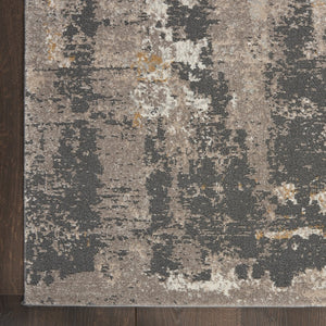 HomeRoots 4' Cream Black and Gray Abstract Area Rug – Modern, Durable Design for Cozy Spaces and Noise Reduction 4' X 6' 550648