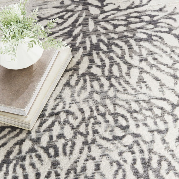 Coastal Seashell Coral Area Rug Polypropylene Non Skid Latex Backing for Living Room Decor