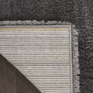 HomeRoots 4' Plush Gray Shag Area Rug – Soft, Durable, Stain-Resistant Design for Cozy Living Spaces 4' X 6' 550662