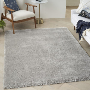 HomeRoots 4' Soft Gray Shag Area Rug - Plush, Stain-Resistant, Durable Design for Cozy, Stylish Interiors 4' X 6' 550663
