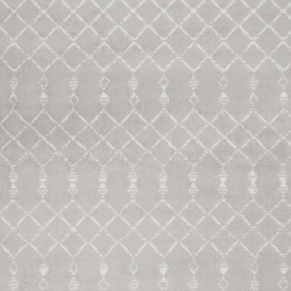 HomeRoots 6' Gray and Ivory Moroccan Distressed Area Rug - Soft, Non-Skid Design for Bohemian Home Décor 6' X 9' 550667