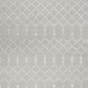 Homeroots 6' Gray And Ivory Moroccan Distressed Area Rug - Stain Resistant, Non-skid, Durable, Cozy Design 6' X 9' Polyester 550667