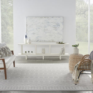 HomeRoots 6' Gray and Ivory Moroccan Distressed Area Rug - Soft, Non-Skid Design for Bohemian Home Décor 7' X 10' 550671