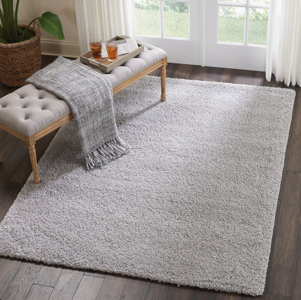 Homeroots 5' X 7' Gray Shag Non Skid Area Rug  Polypropylene 550688