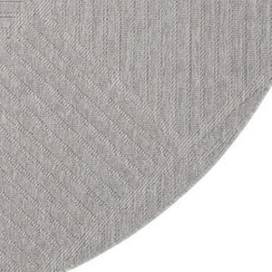 HomeRoots 8' Light Gray Round Geometric Area Rug - Modern Indoor/Outdoor Design, Stain-Resistant, Easy Care 550691