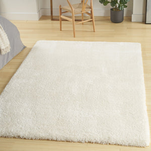 HomeRoots 4' Ivory Shag Area Rug - Luxuriously Soft, Durable & Versatile for Cozy Spaces, Kids & Pets Friendly 4' X 6' 550695