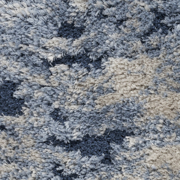 HomeRoots 4' X 6' Sky Blue Abstract Shag Area Rug - Plush, Modern Design for Cozy Spaces with Easy Care! 550696