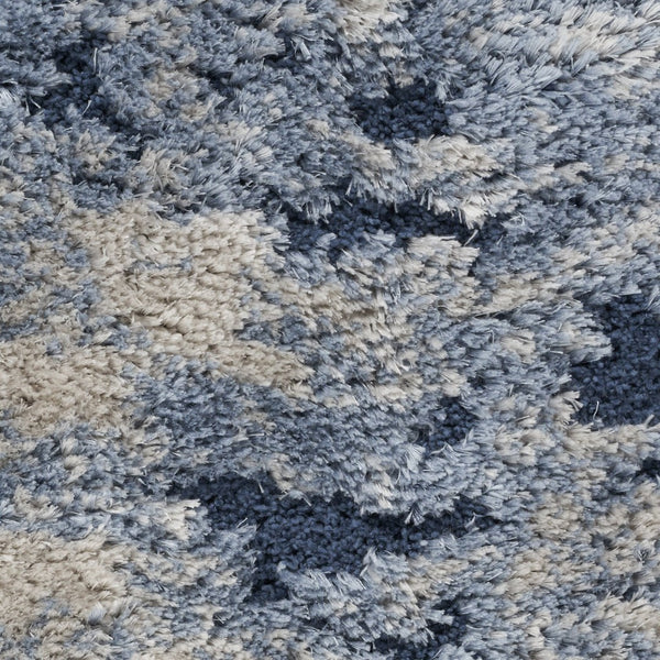 HomeRoots 4' X 6' Sky Blue Abstract Shag Area Rug - Plush, Modern Design for Cozy Spaces with Easy Care! 550696