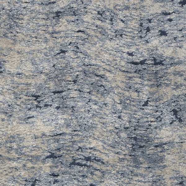 Homeroots 4' X 6' Sky Blue Abstract Shag Area Rug  Polyester 550696