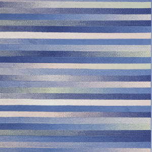 Homeroots 7' X 10' Ivory Tan And Blue Abstract Distressed Non Skid Area Rug  Polypropylene 550698