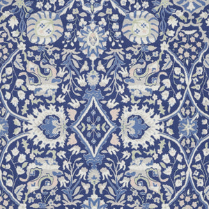 Homeroots 7' X 10' Navy Blue Ivory And Beige Floral Distressed Non Skid Area Rug  Polypropylene 550705