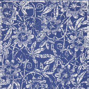 Homeroots 7' X 10' Ivory And Navy Blue Floral Distressed Non Skid Area Rug  Polypropylene 550706