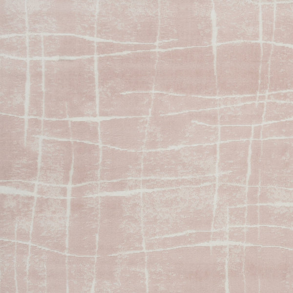 Homeroots 6' X 9' Pink And Ivory Abstract Distressed Non Skid Area Rug  Polypropylene 550714
