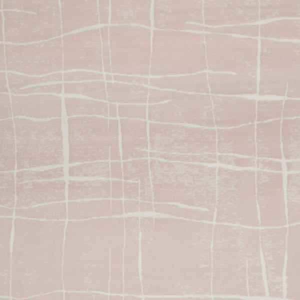 Homeroots 7' X 10' Pink And Ivory Abstract Distressed Non Skid Area Rug  Polypropylene 550716