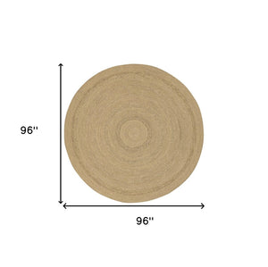 HomeRoots 8' Handmade Round Seagrass Area Rug - Eco-Friendly, Durable Design for Indoor & Outdoor Spaces 550720