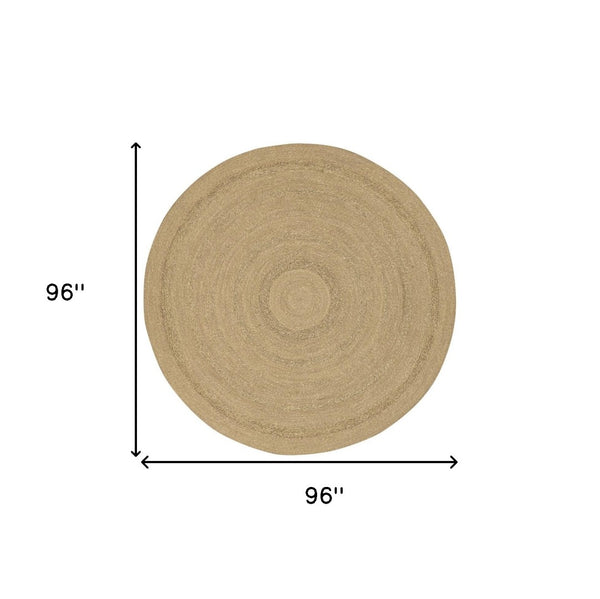 HomeRoots 8' Handmade Round Seagrass Area Rug - Eco-Friendly, Durable Design for Indoor & Outdoor Spaces 550720