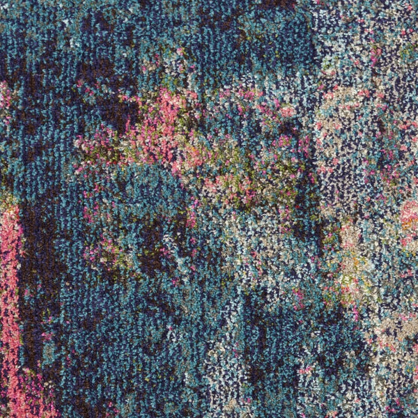 HomeRoots 7' Abstract Blue and Yellow Power Loom Area Rug - Modern Design for Comfort and Style in Any Room 7' X 10' 550725