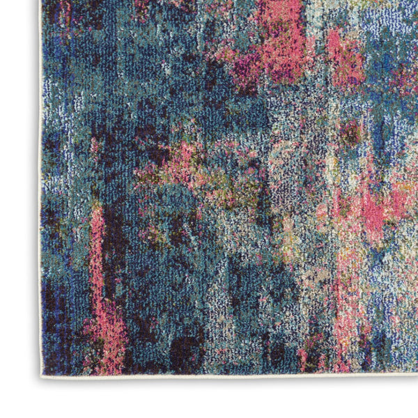 HomeRoots 7' Abstract Blue and Yellow Power Loom Area Rug - Modern Design for Comfort and Style in Any Room 7' X 10' 550725