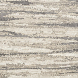 Homeroots 6' X 9' Ivory Black And Gray Abstract Non Skid Area Rug  Polyester 550727