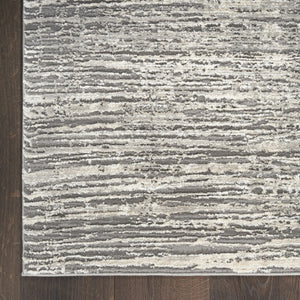 Homeroots 6' X 9' Ivory And Gray Abstract Non Skid Area Rug  Polyester 550728
