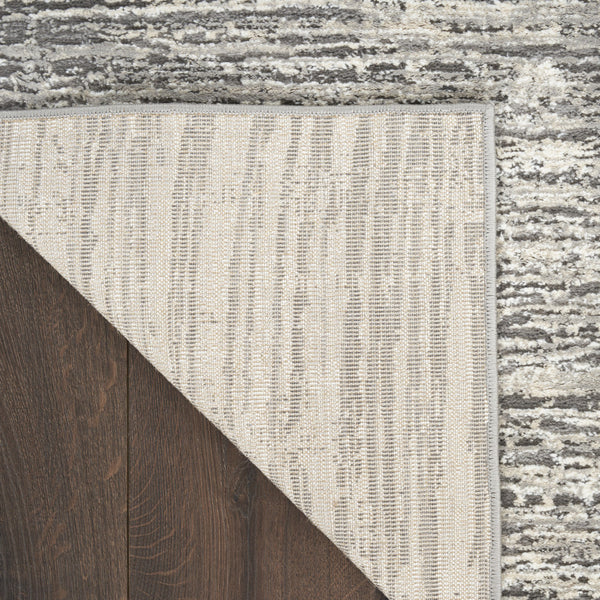 Homeroots 6' X 9' Ivory And Gray Abstract Non Skid Area Rug  Polyester 550728