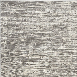 Homeroots 6' X 9' Ivory And Gray Abstract Non Skid Area Rug  Polyester 550728