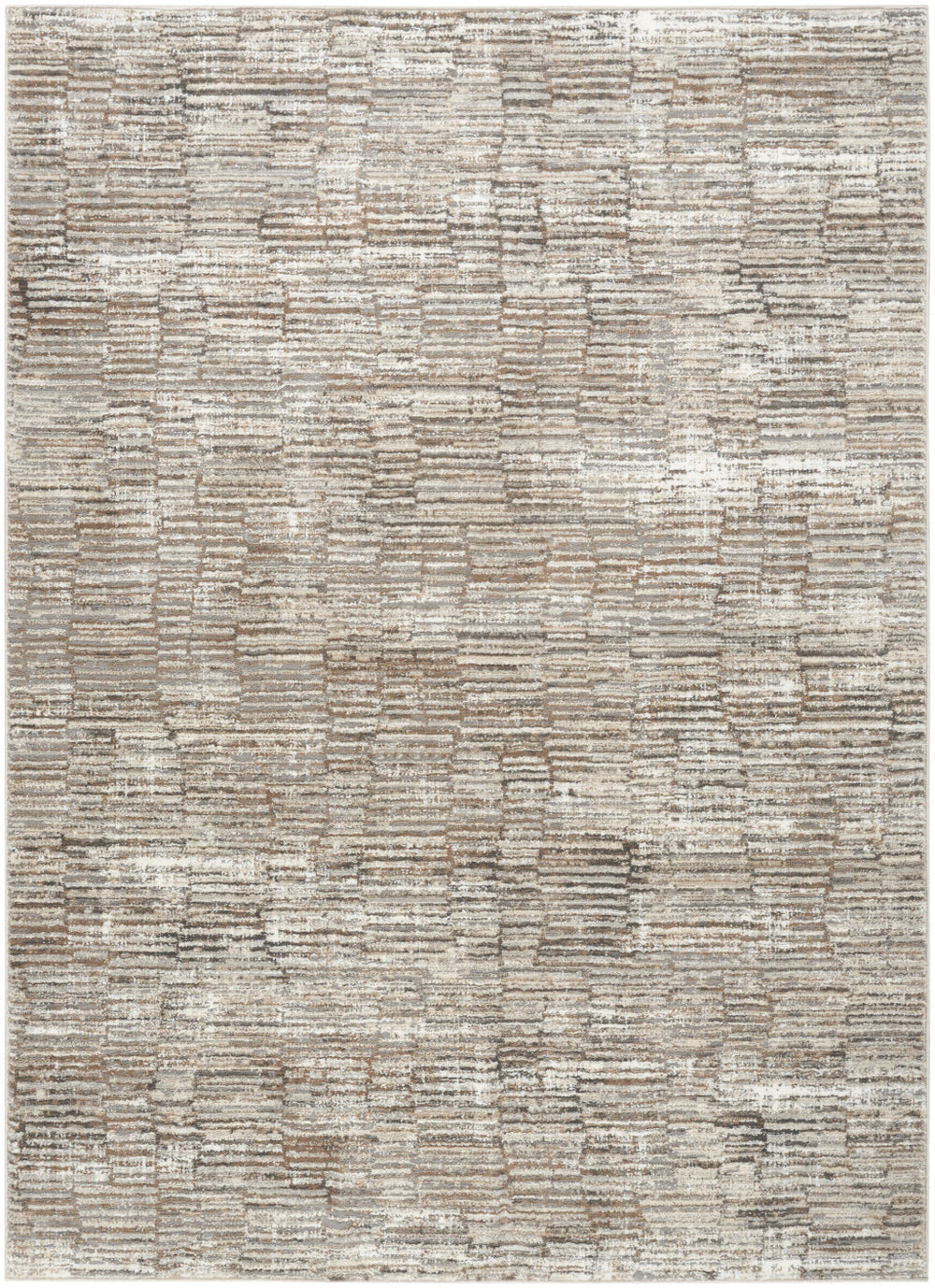 Homeroots 6' X 9' Brown And Ivory Abstract Non Skid Area Rug  Polyester 550729