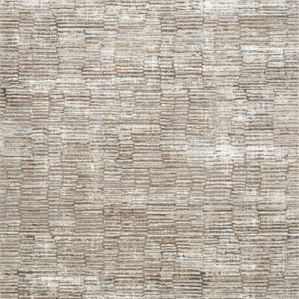 Homeroots 6' X 9' Brown And Ivory Abstract Non Skid Area Rug  Polyester 550729