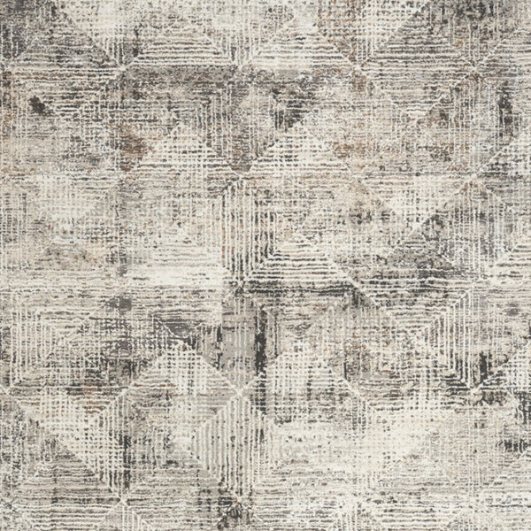 Homeroots 6' X 9' Charcoal Gray And Ivory Abstract Non Skid Area Rug  Polyester 550731